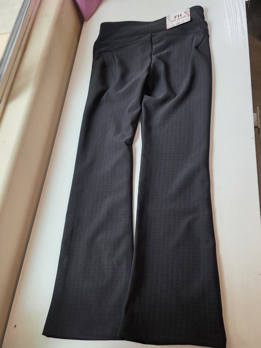 Girls' Black Pinstripe Formal Dress Pants